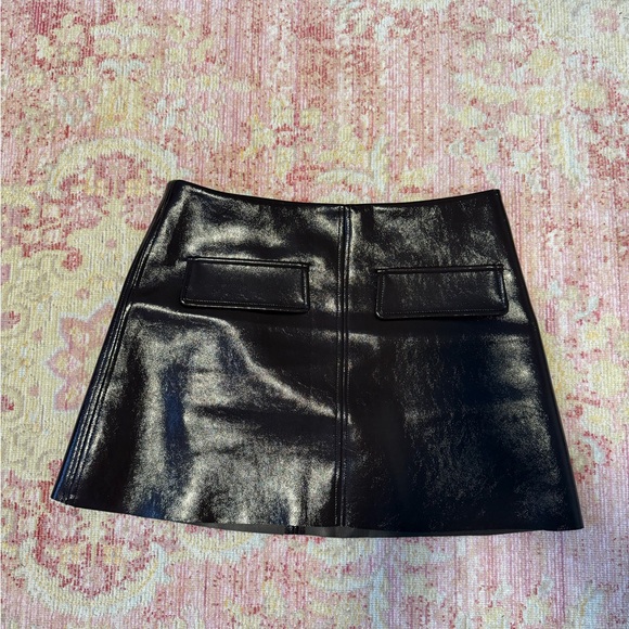 H&M | Burgundy Coated Mini Skirt - Picture 3 of 5